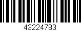Código de barras (EAN, GTIN, SKU, ISBN): '43224783'