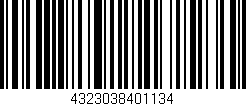 Código de barras (EAN, GTIN, SKU, ISBN): '4323038401134'
