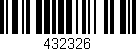 Código de barras (EAN, GTIN, SKU, ISBN): '432326'