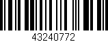 Código de barras (EAN, GTIN, SKU, ISBN): '43240772'