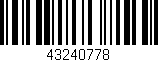 Código de barras (EAN, GTIN, SKU, ISBN): '43240778'