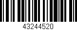 Código de barras (EAN, GTIN, SKU, ISBN): '43244520'