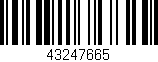 Código de barras (EAN, GTIN, SKU, ISBN): '43247665'