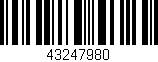 Código de barras (EAN, GTIN, SKU, ISBN): '43247980'