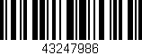 Código de barras (EAN, GTIN, SKU, ISBN): '43247986'
