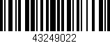 Código de barras (EAN, GTIN, SKU, ISBN): '43249022'