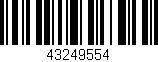 Código de barras (EAN, GTIN, SKU, ISBN): '43249554'