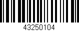 Código de barras (EAN, GTIN, SKU, ISBN): '43250104'