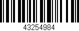 Código de barras (EAN, GTIN, SKU, ISBN): '43254984'