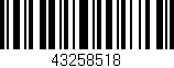 Código de barras (EAN, GTIN, SKU, ISBN): '43258518'