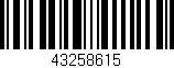 Código de barras (EAN, GTIN, SKU, ISBN): '43258615'