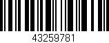 Código de barras (EAN, GTIN, SKU, ISBN): '43259781'