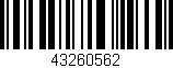 Código de barras (EAN, GTIN, SKU, ISBN): '43260562'