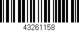 Código de barras (EAN, GTIN, SKU, ISBN): '43261158'