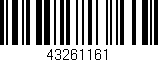 Código de barras (EAN, GTIN, SKU, ISBN): '43261161'