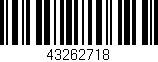 Código de barras (EAN, GTIN, SKU, ISBN): '43262718'