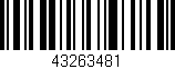 Código de barras (EAN, GTIN, SKU, ISBN): '43263481'