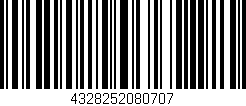 Código de barras (EAN, GTIN, SKU, ISBN): '4328252080707'