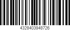 Código de barras (EAN, GTIN, SKU, ISBN): '4328403948726'