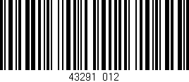Código de barras (EAN, GTIN, SKU, ISBN): '43291/012'
