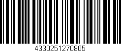 Código de barras (EAN, GTIN, SKU, ISBN): '4330251270805'