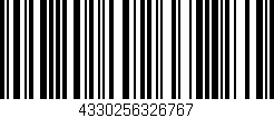 Código de barras (EAN, GTIN, SKU, ISBN): '4330256326767'