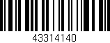 Código de barras (EAN, GTIN, SKU, ISBN): '43314140'