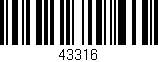 Código de barras (EAN, GTIN, SKU, ISBN): '43316'
