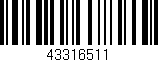 Código de barras (EAN, GTIN, SKU, ISBN): '43316511'
