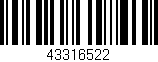 Código de barras (EAN, GTIN, SKU, ISBN): '43316522'