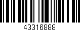 Código de barras (EAN, GTIN, SKU, ISBN): '43316888'