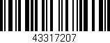 Código de barras (EAN, GTIN, SKU, ISBN): '43317207'