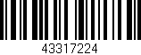 Código de barras (EAN, GTIN, SKU, ISBN): '43317224'