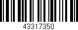 Código de barras (EAN, GTIN, SKU, ISBN): '43317350'