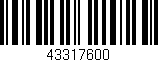 Código de barras (EAN, GTIN, SKU, ISBN): '43317600'