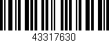 Código de barras (EAN, GTIN, SKU, ISBN): '43317630'