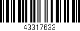 Código de barras (EAN, GTIN, SKU, ISBN): '43317633'