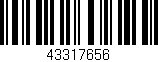Código de barras (EAN, GTIN, SKU, ISBN): '43317656'