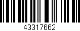 Código de barras (EAN, GTIN, SKU, ISBN): '43317662'