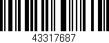 Código de barras (EAN, GTIN, SKU, ISBN): '43317687'