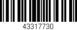 Código de barras (EAN, GTIN, SKU, ISBN): '43317730'