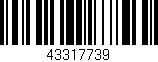 Código de barras (EAN, GTIN, SKU, ISBN): '43317739'