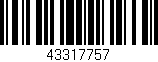 Código de barras (EAN, GTIN, SKU, ISBN): '43317757'