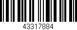 Código de barras (EAN, GTIN, SKU, ISBN): '43317884'