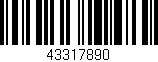 Código de barras (EAN, GTIN, SKU, ISBN): '43317890'