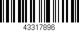 Código de barras (EAN, GTIN, SKU, ISBN): '43317896'