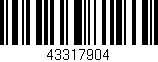 Código de barras (EAN, GTIN, SKU, ISBN): '43317904'
