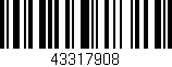 Código de barras (EAN, GTIN, SKU, ISBN): '43317908'