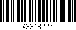 Código de barras (EAN, GTIN, SKU, ISBN): '43318227'