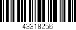 Código de barras (EAN, GTIN, SKU, ISBN): '43318256'